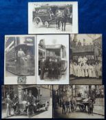 Postcards, Transport, Paris, RP, Tram close-up, Road Clearance men and horse drawn cart, Lagadec