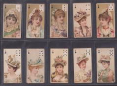 Cigarette cards, Wills Beauties P/C inset (set 52 cards plus all 10 alternative subjects) (mixed gen