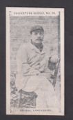 Cigarette card, Faulkner's, Cricketers Series, type card, no 15 Briggs, Lancashire (small scuff to