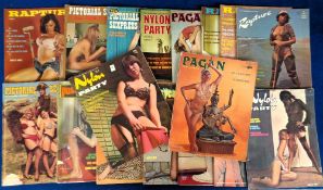 Glamour magazines, a collection of 17 USA issue adult glamour magazines all from the 1960's,