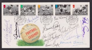 Football autographs, Football Legends, Commemorative cover, date stamped Wembley, 14 May, 1966,