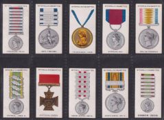 Cigarette cards, 4 sets Mitchell Medals, UKTC British Chivalry & Valour, Churchman Army Badges of