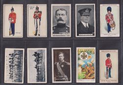 Trade cards, Military 17 cards, Lacey's Gum Uniforms (2), Kings Specialities War Portraits (2),