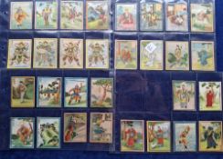 Cigarette cards, China, 109 cards various series, mostly anonymous printed backs L/M sized