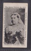 Cigarette card, Alex Jones, Diamond Jubilee 1897 type card single card issue (slightly grubby,