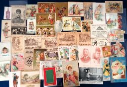 Trade cards, selection of approx. 50 early UK trade advertising cards, many different issuers inc.