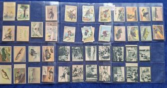 Cigarette cards, China, 105 cards various series. Mostly anonymous printed backs, some branded L/M