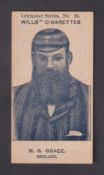 Cigarette card, Wills (Australia), Cricketers Series (Grey scroll back, No frame), type card, no
