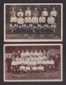 Football postcards, Tottenham Hotspur, two photographic postcards, 1905-6 squad & officials by