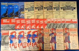 Speedway programmes, 1937 to 1955, 34 programmes, West Ham, 1937-1955 (25) including v New Cross