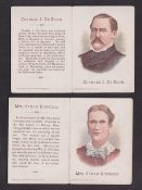Cigarette cards, USA, Buchner, Defenders & Offenders, 'P' size (Back in black), two cards, Charles