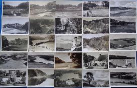 Postcards, Cornwall, a mixed age collection of 50+ cards of Cornwall villages and scenic views, with