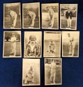 Cigarette cards, Phillips, Cricketers, (Premium size), ten cards, 30c Hardinge Kent, 31c L.P. Hedges