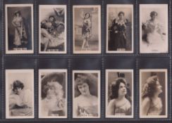 Cigarette cards, USA, ATC, Actresses (Blue net design back), b/w photographic, 70 different cards,