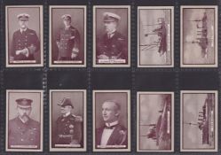 Cigarette cards, Gallaher British Naval Series (set 50 cards) (gen gd a few fair, no.50 grubby)