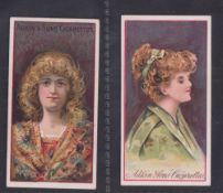 Cigarette cards, Adkin's, Pretty Girls 'RASH', two cards, ref. H8, pictures nos 3 & 5, both with '