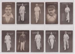 Trade cards, Australian Licorice, Photos of English Cricketers, blue backs (set 24 cards) (fair/gd)
