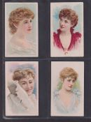 Cigarette cards, USA, Banner Tobacco Co, Beauties (Girls), 'X' size, ref N453, four cards,
