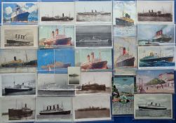 Postcards, Shipping, a collection of over 100+ shipping cards and photographs (small/medium