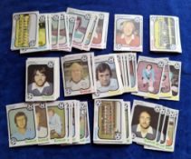 Trade cards, Monty Gum Footballers c1976, approx. 160 'M size' cards, believed all different