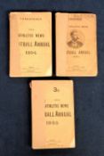 Athletic News Annuals, three original editions, 1893, 1894 & 1895, 7th, 8th & 9th years, referred to