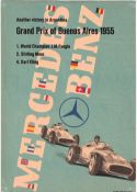 Motor racing, a Mercedes-Benz promotional poster showing the results of the 1955 Buenos Aires