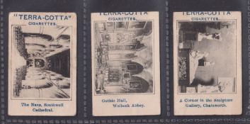 Cigarette cards, E Robinson & Son, Derbyshire & The Peaks, 3 type cards 'The Nave Southwell