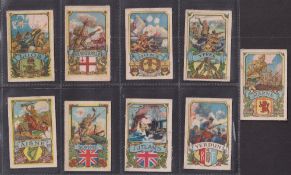 Trade silks, My Weekly Battle Series (set 9 cards) silk issue with paper backs (some cards slight