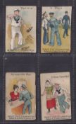 Cigarette cards, Roberts & Sons, Nautical Expressions, 4 cards. Irregularly cut, but all cards