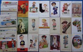 Postcards, Comic/Children, a collection of approx. 155 illustrated comic and cards of children.
