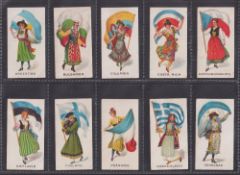 Cigarette cards, JF Bell, Women of all Nations (printed backs), 15 cards Argentina, Bulgarien,
