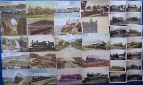Postcards/Photographs, Rail, a collection of over 170 cards and photos of locos, with a few scenic