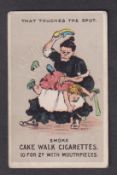 Cigarette card, Pezaro, Song Titles Illustrated, type card, 'That Touches The Spot' (gd) (1)