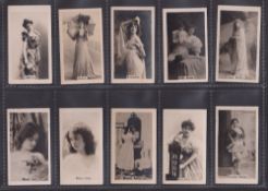 Cigarette cards, USA, ATC, Actresses (Blue net design back), b/w photographic, 100 different