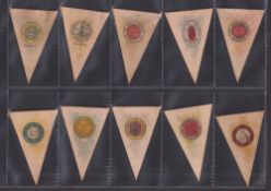 Tobacco leathers, Anon, College Seals, ref. L51-1, triangular pennant shaped on white leather, 40
