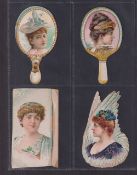 Cigarette cards, USA, Gail & Ax, Novelties (Die Cut), 'L' size, four cards, ref. N122, pictures