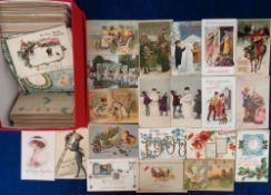 Postcards, Greetings, a collection of approx. 360 greetings cards, inc. Christmas, Birthday, Easter,