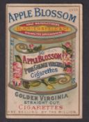 Cigarette card, Kriegsfeld, Advertisement Card, 'Apple Blossom Pure Golden Virginia Cigarettes'