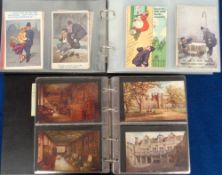 Postcards, a mixed subject and UK topographical collection of approx. 229 cards in 2 modern