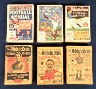 Athletic News Annuals, six original editions, 1928-29 (Dixie Dean to cover) to 1933-34 inclusive.