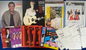 Entertainment, a collection of autographs, flyers and tour programmes to include the signatures on