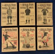 Athletic News Annuals, six original editions, 1920-21, 1922-23, 1924-25, 1925-26, 1926-27 and 1927-