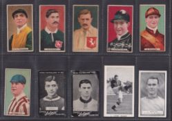 Cigarette cards, Sports, 10 cards, Cohen Weenen Owners Jockeys Footballers Cricketers series 2 (