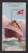Trade card, Cadbury's, Largest Steamers in the World, Titanic, single card issue (two small knocks