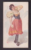 Cigarette card, J. & F. Bell Ltd, Beauties (Tobacco Leaf & Scotia Back), type card, ref. H32,