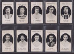 Cigarette cards, Taddy, Prominent Footballers (With Footnote), ten cards, R. Joynes Leeds City, A.