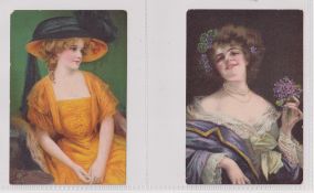 Trade cards, Sanderson Sales Lucky Ladies, 5 cards nos. 12 17 20 22 plus no 15 with scarcer gold