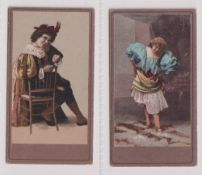 Cigarette cards, Morris, Beauties, 'CHOAB' (Golden Virginia), two cards, ref. H21, pictures nos 25 &