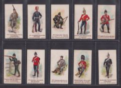 Cigarette cards, W H & J Woods, Types of Volunteers & Yeomanry (set 25 cards) (fair/gd)