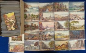 Postcards, Tuck, a collection of over 350 cards, the majority illustrated UK scenic views, artists